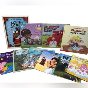 Lot of 10 Children’s Books, some Vintage: GI Joe, Clifford, Franklin, Peppa